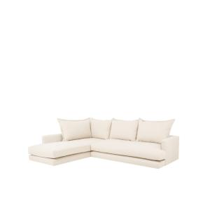 Canapé chaise longue gauche blanc cassé de 325x210cm
