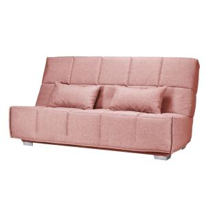 Canapé clic clac 2 places 130 x 190 cm en tissu rose