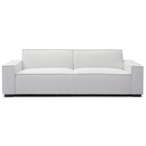 Canapé clic-clac 3 places tissu bouclette crème