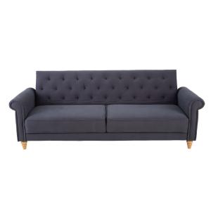 Canapé clic-clac 4 places gris anthracite