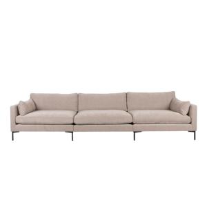 Canapé confortable 5 places tissu beige L335 cm