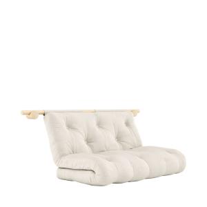 Canapé convertible 2,5 places en lin et bois avec accroches…