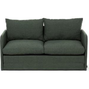 Canapé convertible 2,5 places en lin vert