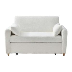 Canapé convertible  2 places blanc