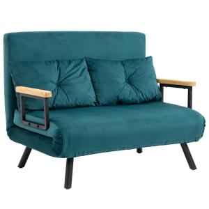 Canapé convertible 2 places dossier réglable 2 coussins ver…