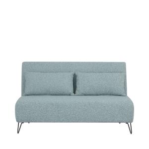 Canapé convertible 2 places en tissu bouclette - Bleu aqua