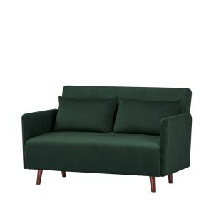 Canapé convertible 2 places en velours côtelé - Vert foncé…