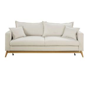 Canapé convertible 3 places beige