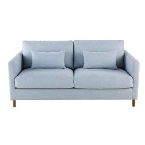 Canapé convertible 3 places bleu glacier, matelas 10 cm