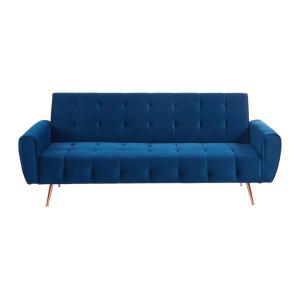 Canapé convertible  3 places bleu roi