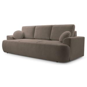 Canapé convertible 3 places, bouclé, vieux rose