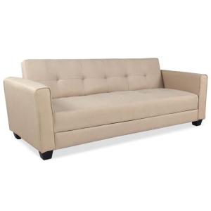 Canapé convertible 3 places clayton tissu beige