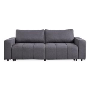 Canapé convertible 3 places cloudy tissu effet lin gris fon…