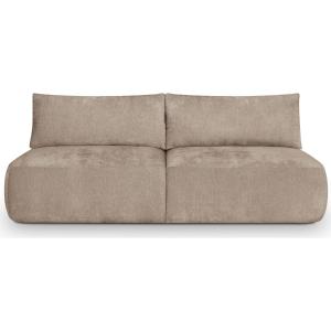 Canapé convertible 3 places en tissu chenille taupe