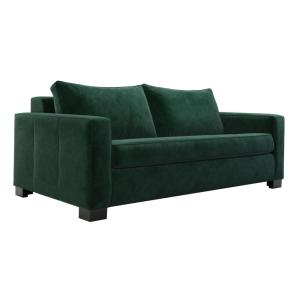 Canapé convertible 3 places en velours vert emeraude