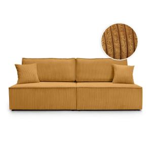 Canapé convertible 3 places sans accoudoirs velours côtelé…