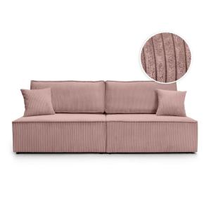 Canapé convertible 3 places sans accoudoirs velours côtelé…