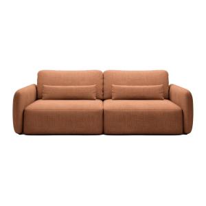 Canapé convertible  3 places terracotta