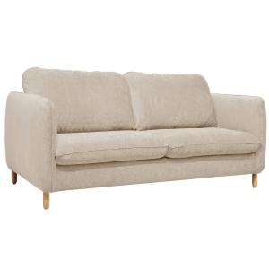 Canapé convertible 3 places tissu chenillé ecru