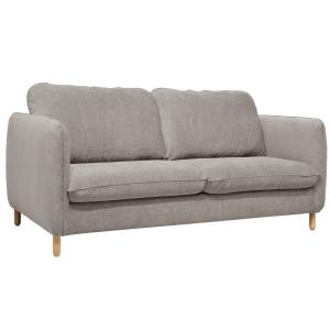 Canapé convertible 3 places tissu chenillé gris clair