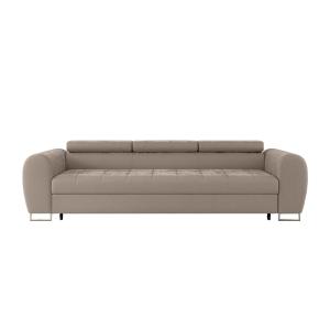 Canapé convertible 3 places tissu taupe