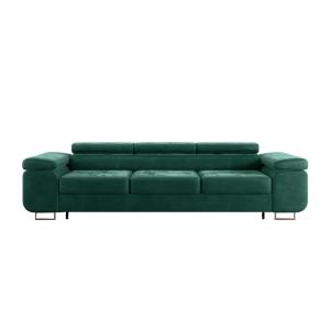 Canapé convertible 3 places tissu vert sapin