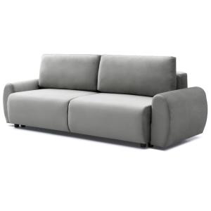 Canapé convertible 3 places traviata velours gris