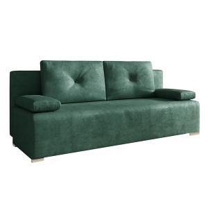 Canapé convertible 3 places velours vert