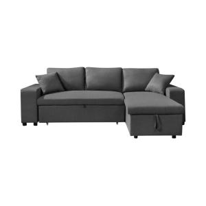 Canapé convertible  4 places gris anthracite