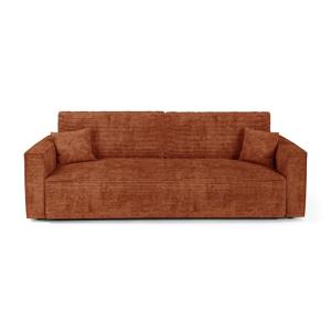 Canapé convertible avec coffre 3 places en velours côtelé t…