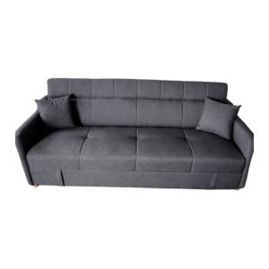 Canapé convertible avec coffre en tissu gris foncé 3 places…