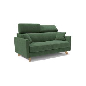 Canapé convertible avec têtières réglables 180 cm vert