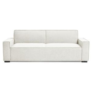 Canapé convertible clic-clac 3 places tissu effet lin crème…