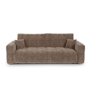 Canapé convertible coffre 4 places en tissu tramé toucher d…