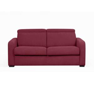 Canapé convertible couchage 140x190cm en tissu bordeaux