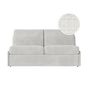 Canapé convertible couchage 140x190cm tissu beige matelas 1…