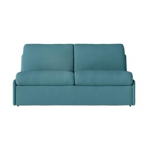 Canapé convertible couchage 140x190cm tissu bleu canard mat…
