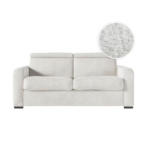 Canapé convertible couchage 160x190cm en tissu bouclette bl…