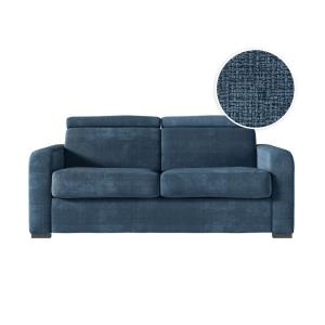 Canapé convertible couchage 160x190cm en tissu chenille ble…