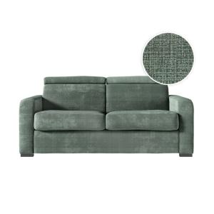 Canapé convertible couchage 160x190cm en tissu chenille ver…