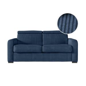 Canapé convertible couchage 160x190cm en velours côtelé ble…