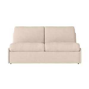 Canapé convertible couchage 160x190cm tissu beige matelas 1…