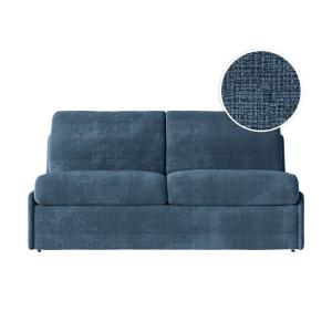 Canapé convertible couchage 160x190cm tissu bleu foncé mate…