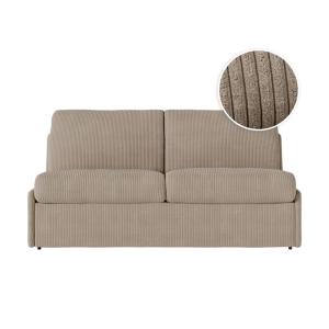 Canapé convertible couchage 160x190cm velours taupe matelas…
