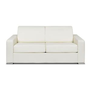 Canapé convertible  cuir 3 places blanc