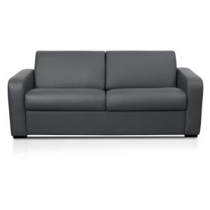 Canapé convertible  cuir 3 places gris