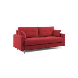 Canapé convertible en microfibre détachable 168 cm rouge