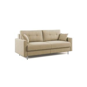 Canapé convertible en microfibre détachable 208 cm beige