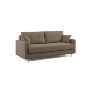Canapé convertible en microfibre détachable 208 cm brun