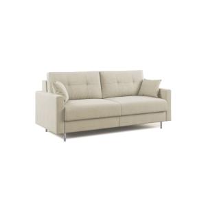 Canapé convertible en microfibre détachable 208 cm crème